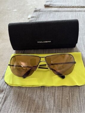 Dolce & Gabbana D&G 2100 D41 Metal Frame Aviators w/ Case